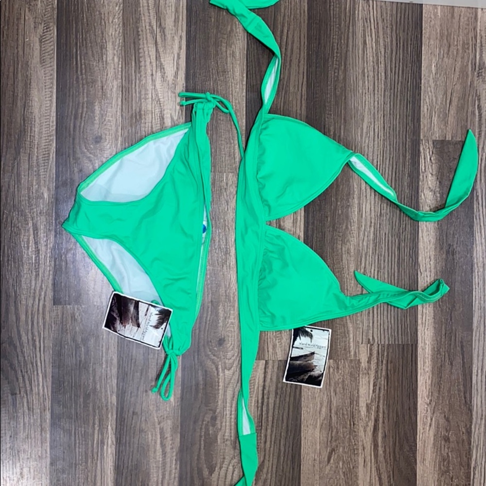 Green swimsuit